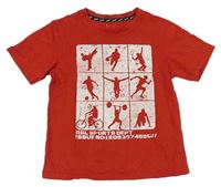 Červené tričko so sportovci Rebel