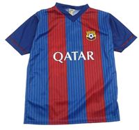 Modro-červené pruhované fotbalové tričko - FC Barcelona