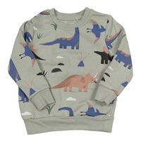 Sivá mikina s dinosaurami George