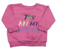 Ružová mikina s nápisom Primark
