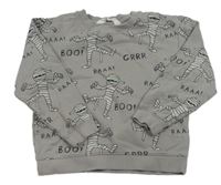 Sivá mikina s mumiemi H&M