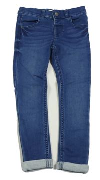 Tmavomodré teplákové skinny rifle F&F