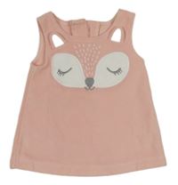 Světlerůžové fleecové šaty s liškou George