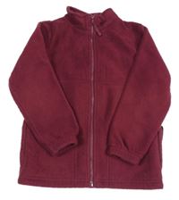 Vínová fleecová prepínaci mikina