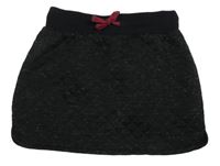 Čierna trblietavá prešívaná tepláková sukňa Y.F.K.