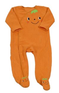 Oranžový fleecový overal - tekvica Nutmeg