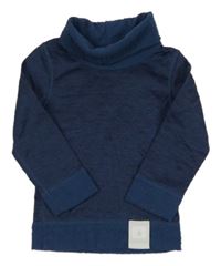 Tmavomodrá fleecová funkčná mikina s rolákom Wed´ze