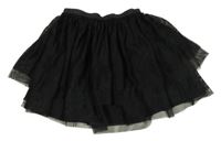 Čierna trblietavá tylová sukňa H&M