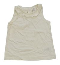 Smotanový top s volánikom H&M