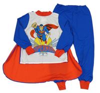 Kostým - Safírovo-bílé triko s pláštěm + kalhoty - Superman