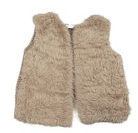 Staroružová kožešinovo/pletená vesta Primark
