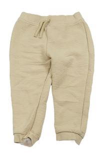 Béžové žebrové tepláky Primark
