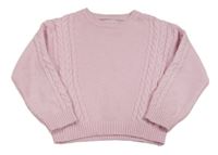 Svetloružový vzorovaný sveter Primark