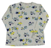 Sivá mikina s kvietkami