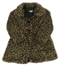 Hnědo-černý kožešinový podšitý kabát Bluezoo