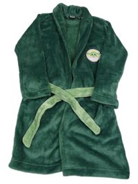 Tmavozelený chlpatý župan so Star Wars