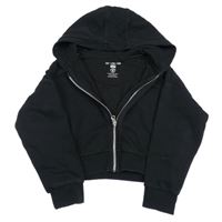 Čierna prepínaci crop mikina s kapucňou F&F