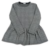 Čierno-biela kockovaná šatová tunika F&F