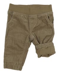 Béžové manšestrové podšité kalhoty Impidimpi 