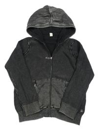 Tmavošedo-sivá vzorovaná prepínaci mikina s kapucňou Esprit