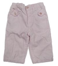 Světlerůžové manšestrové podšité kalhoty Early Days