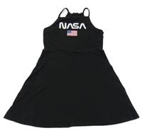 Černé bavlněné šaty Nasa H&M