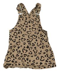 Béžovo-čierne vzorované rifľové na traké šaty F&F