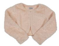 Světlerůžové kožešinové podšité bolerko Pretty baby