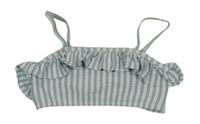 Světlemodro-modrá pruhovaná plaková lambáda s volánky H&M