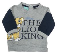 Sivo-tmavomodrá mikina Levíý kráľ Disney