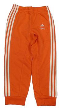 Oranžové sportovní tepláky s logem Adidas