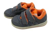 Tmavošedo-křiklavě oranžové botasky s logom a pruhmi Adidas vel. 23