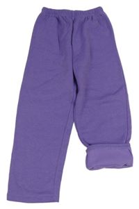 Tmavofialové melírované teplé tepláky