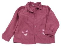 Svetlovínový á menšestrová košeľová bunda s motýlikmi Y.F.K.