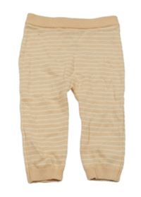 Světleoranžovo-biele pruhované pletené turecké tepláky George