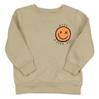 Světlebéžová mikina se smajlíkem a nápisy George