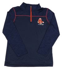 Tmavomodrá thermo mikina s potlačou