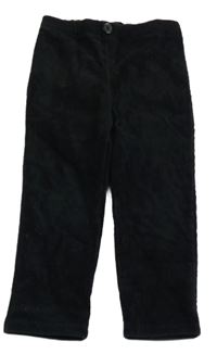 Čierne rebrované zamatové tregíny H&M