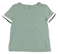 Světleolivové crop tričko H&M