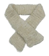 Smetanovo-zlatá chlupatá šála