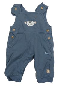 Tmavomodrošedé laclové tepláky s medvídkem BORNINO