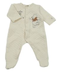 Smotanová prešívaná tepláková vyteplená kombinéza s Pú Disney