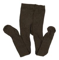 Tmavohnedé melírované rebrované pančuchy H&M