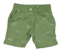 Zelené teplákové kraťasy se želvičkami ALANA