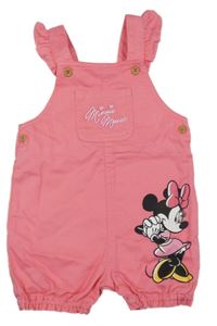 Ružové rifľové na traké kraťasy s Minnie a volánikmi PRIMARK