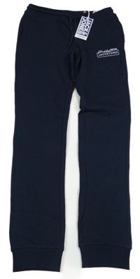 Nové - tmavomodré tepláky s logem JACK&JONES