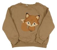 Hnědá mikina s liškou H&M