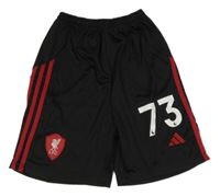 Čierno-červené športové futbalové kraťasy L.F.C. a číslom Adidas