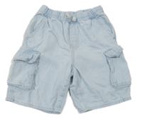 Světlemodré cargo riflové kraťasy H&M