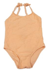 Oranžové kytičkované jednodílné plavky Primark 